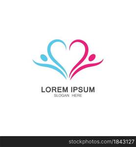 People Love Logo Partner Logo Template Design Vector Emblem Design Concept Creative Symbol Icon