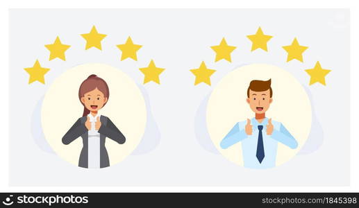 people making good sign, shows gesture cool.review rating and feedback concept.Flat vector 2D cartoon character illustration.