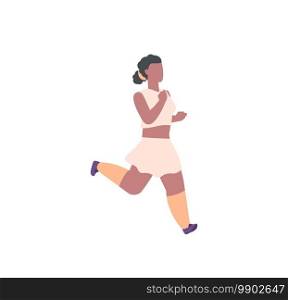 People marathon. Athletic female character speed running and jogging, active woman healthy summer activity in park, fitness leisure lifestyle. Vector flat style cartoon isolated on white illustration. People marathon. Athletic female character speed running and jogging, active woman healthy summer activity in park, fitness leisure lifestyle. Vector flat cartoon isolated illustration