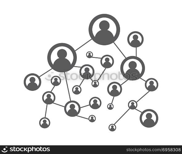People Network and social icon. People Network and social icon design template
