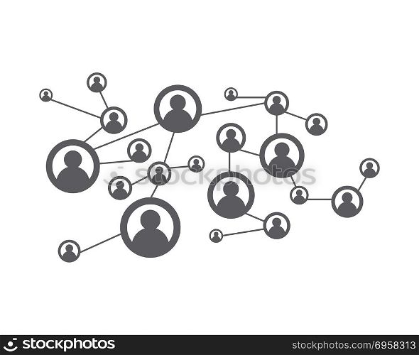 People Network and social icon. People Network and social icon design template