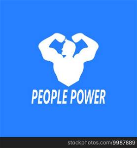 People power logo vector template vector illustration