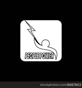People power logo vector template vector illustration