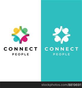 People relationship logo design .Logo for organization ,business , kindergarten.