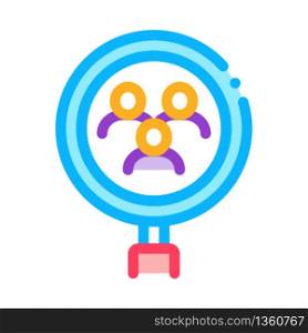 people research icon vector. people research sign. color symbol illustration. people research icon vector outline illustration