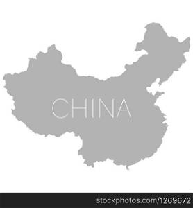 People&rsquo;s Republic of China map white background vector