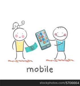people selling mobile girl