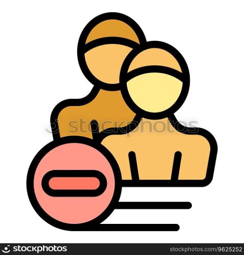 People service icon outline vector. Computer account. Bin page color flat. People service icon vector flat