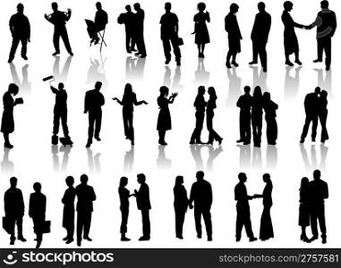 People silhouettes. Vector illustration