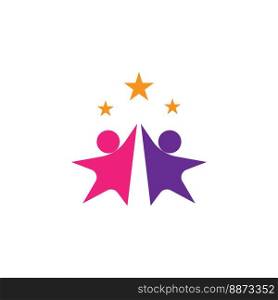 people star logo and symbol