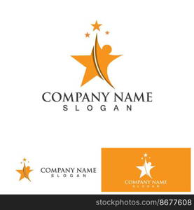 People star success logo and symbol vector