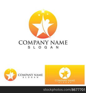 People star success logo and symbol vector