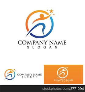 People star success logo and symbol vector