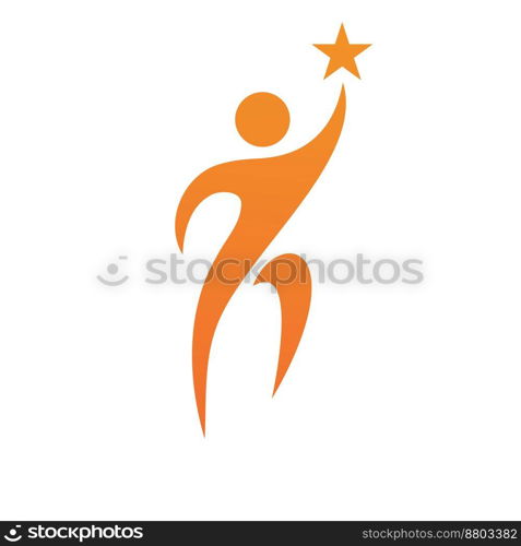 People star success logo and symbol vector