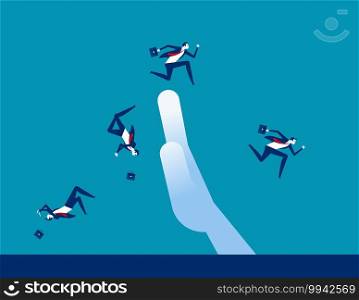 People success an fail. Concept business challenge vector illustration, Growth, Vision