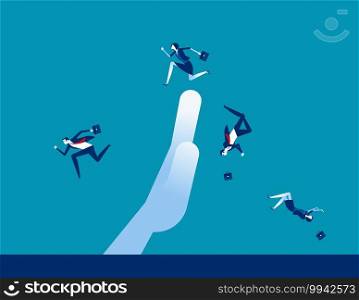 People success an fail. Concept business challenge vector illustration, Growth, Vision