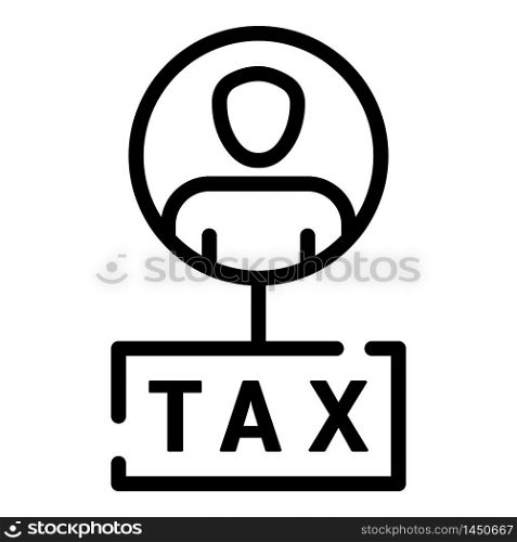 People tax icon. Outline people tax vector icon for web design isolated on white background. People tax icon, outline style