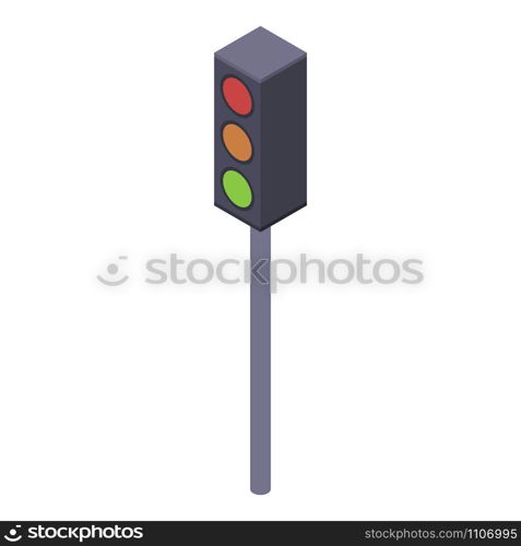 People traffic lights icon. Isometric of people traffic lights vector icon for web design isolated on white background. People traffic lights icon, isometric style