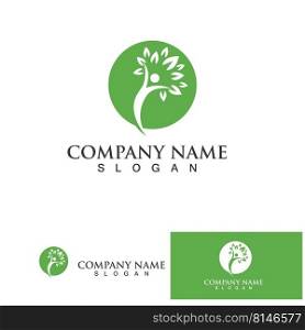 People tree  logo and symbol vector template