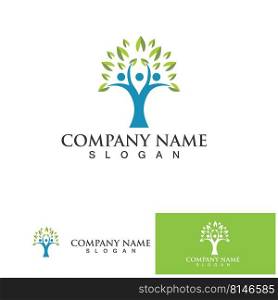 People tree  logo and symbol vector template