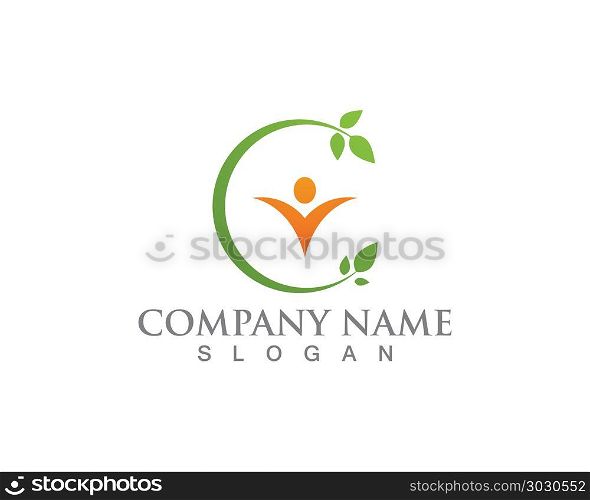 people tree logo and symbols template vector illustration . family tree logo template vector illustration