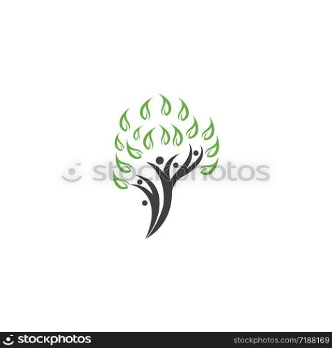 people tree logo template vector illustration