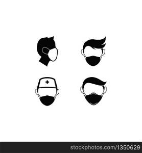 people use mask logo vector icon template design