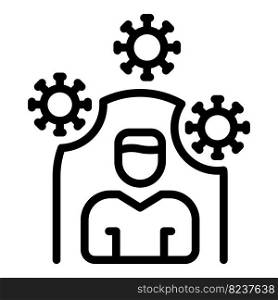 People virus protection icon outline vector. Herd medicine. Vaccine disease. People virus protection icon outline vector. Herd medicine