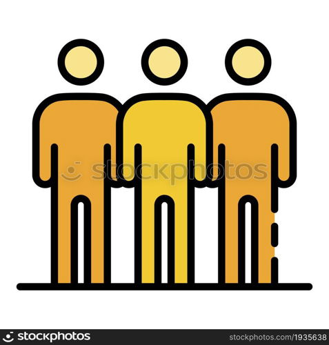 People volunteering icon. Outline people volunteering vector icon color flat isolated. People volunteering icon color outline vector