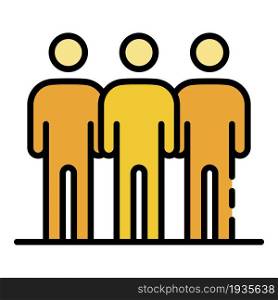 People volunteering icon. Outline people volunteering vector icon color flat isolated. People volunteering icon color outline vector