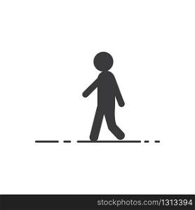 people walking alone vector illustration design template