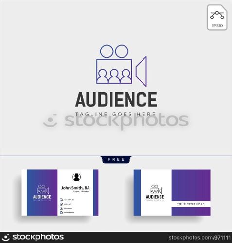 people watch movie performance show simple logo template vector illustration - vector file. people watch movie performance show simple logo template vector illustration
