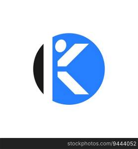 People With K Letter Logo Vector Template