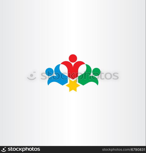 people worker team businessman icon vector