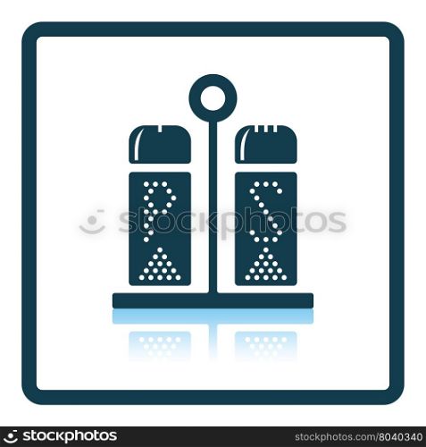 Pepper and salt icon. Shadow reflection design. Vector illustration.