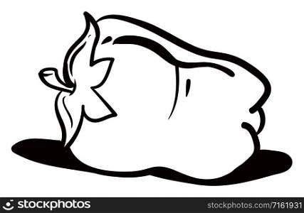 Pepper drawing, illustration, vector on white background.