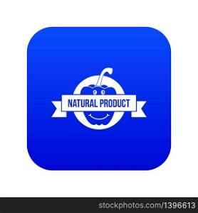 Pepper icon blue vector isolated on white background. Pepper icon blue vector