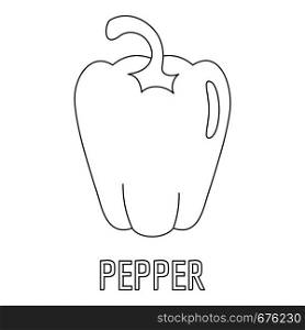 Pepper icon. Outline illustration of pepper vector icon for web. Pepper icon, outline style.