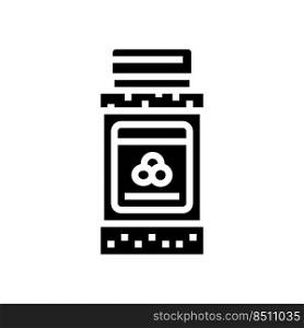 pepper in jar glyph icon vector. pepper in jar sign. isolated symbol illustration. pepper in jar glyph icon vector illustration