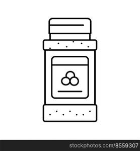 pepper in jar line icon vector. pepper in jar sign. isolated contour symbol black illustration. pepper in jar line icon vector illustration