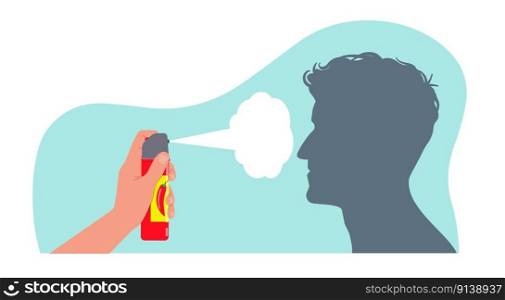 Pepper spray as means of self defense. safety equipment, personal security, tear-gas sign. Tolls for arming against bandits and hooligans. Cartoon flat style isolated illustration. Vector concept. Pepper spray as means of self defense. safety equipment, personal security, tear-gas sign. Tolls for arming against bandits and hooligans. Cartoon flat illustration. Vector concept