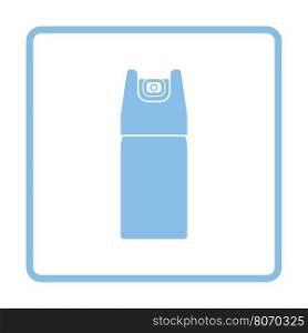 Pepper spray icon. Blue frame design. Vector illustration.