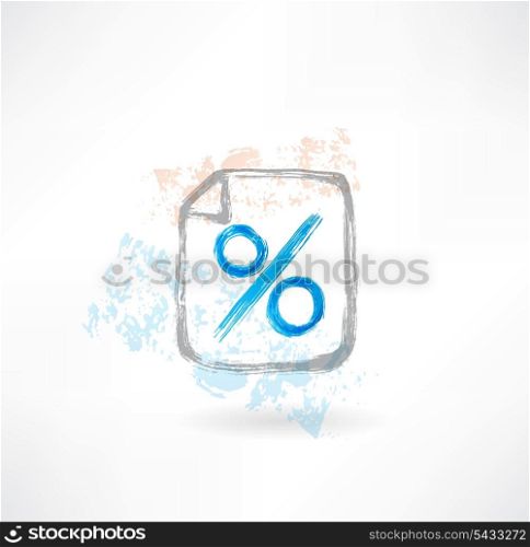 percentage grunge icon