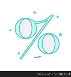 Percentage icon design vector