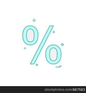 Percentage icon design vector