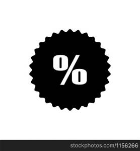 Percentage icon. Discount vector symbol isolated on white background