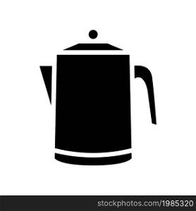 percolator coffee make equipment glyph icon vector. percolator coffee make equipment sign. isolated contour symbol black illustration. percolator coffee make equipment glyph icon vector illustration
