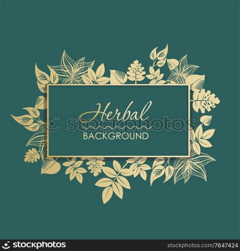 Perfect background with grass and gold flower&rsquo;s petals, vector.