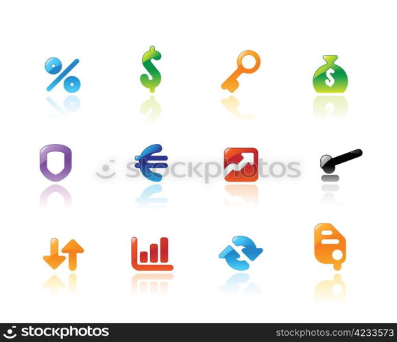 Perfect designer icons for business and finance. Vector illustration.