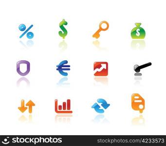 Perfect designer icons for business and finance. Vector illustration.